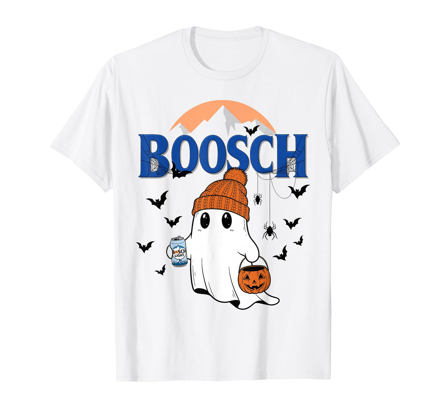 Funny Boo Ghost Halloween Beer Drinking Spooky Season Men T-Shirt