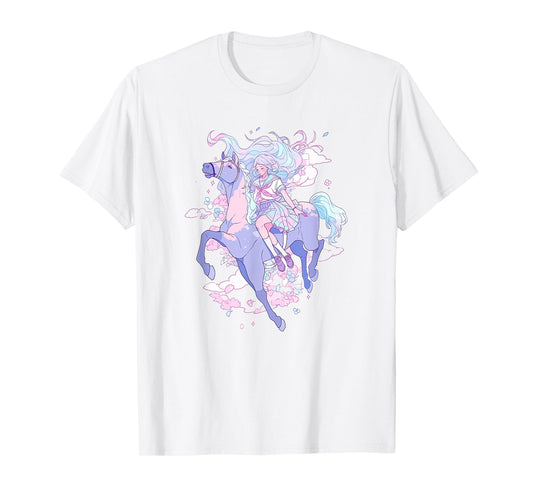Horse Girl funny Pastel japan Anime Aesthetic japanese T-Shirt
