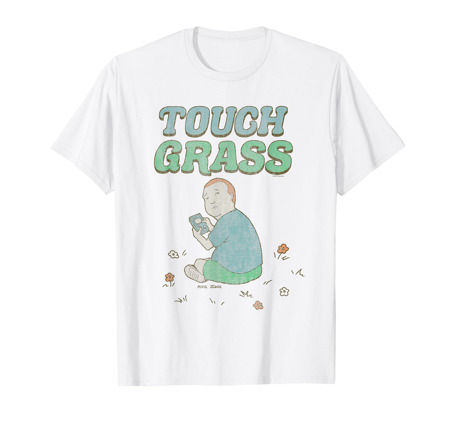 King of the Hill Bobby Touch Grass Gamer Funny Cartoon T-Shirt