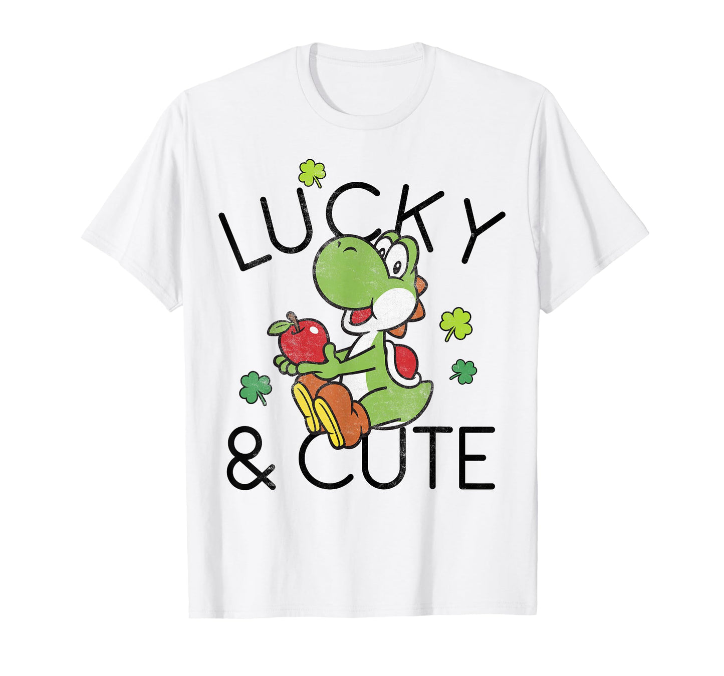 Nintendo Super Mario Yoshi Lucky & Cute Graphic T-Shirt T-Shirt