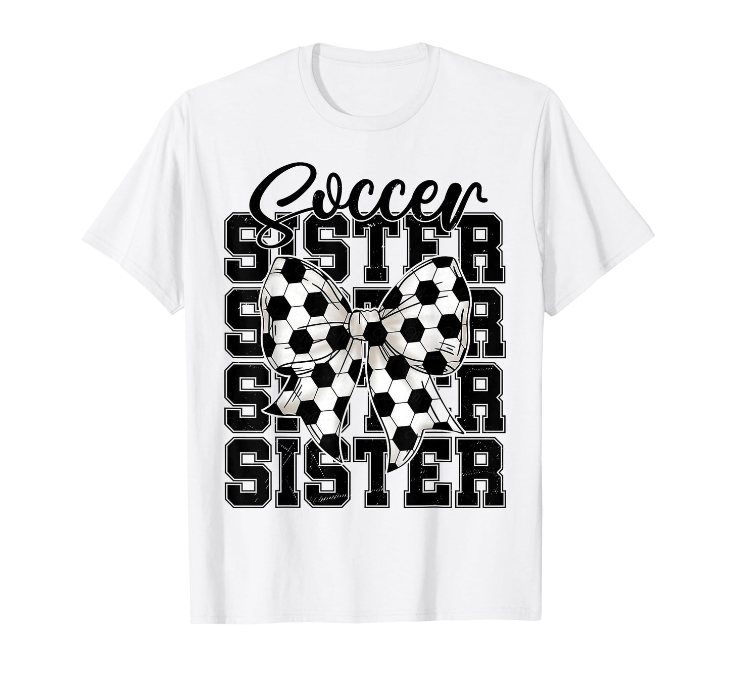 Soccer Sister Coquette Bow Soccer Sport Soccer Lover T-Shirt