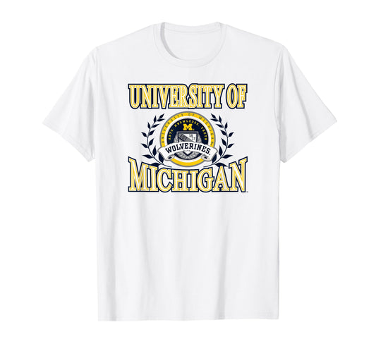 Michigan Wolverines Laurels Gray Officially Licensed T-Shirt