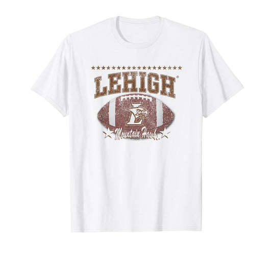 Lehigh Mountain Hawks Football Vintage Stars Gray T-Shirt