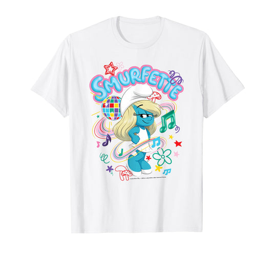 The Smurfs Movie Smurfette Colorful Disco Party T-Shirt