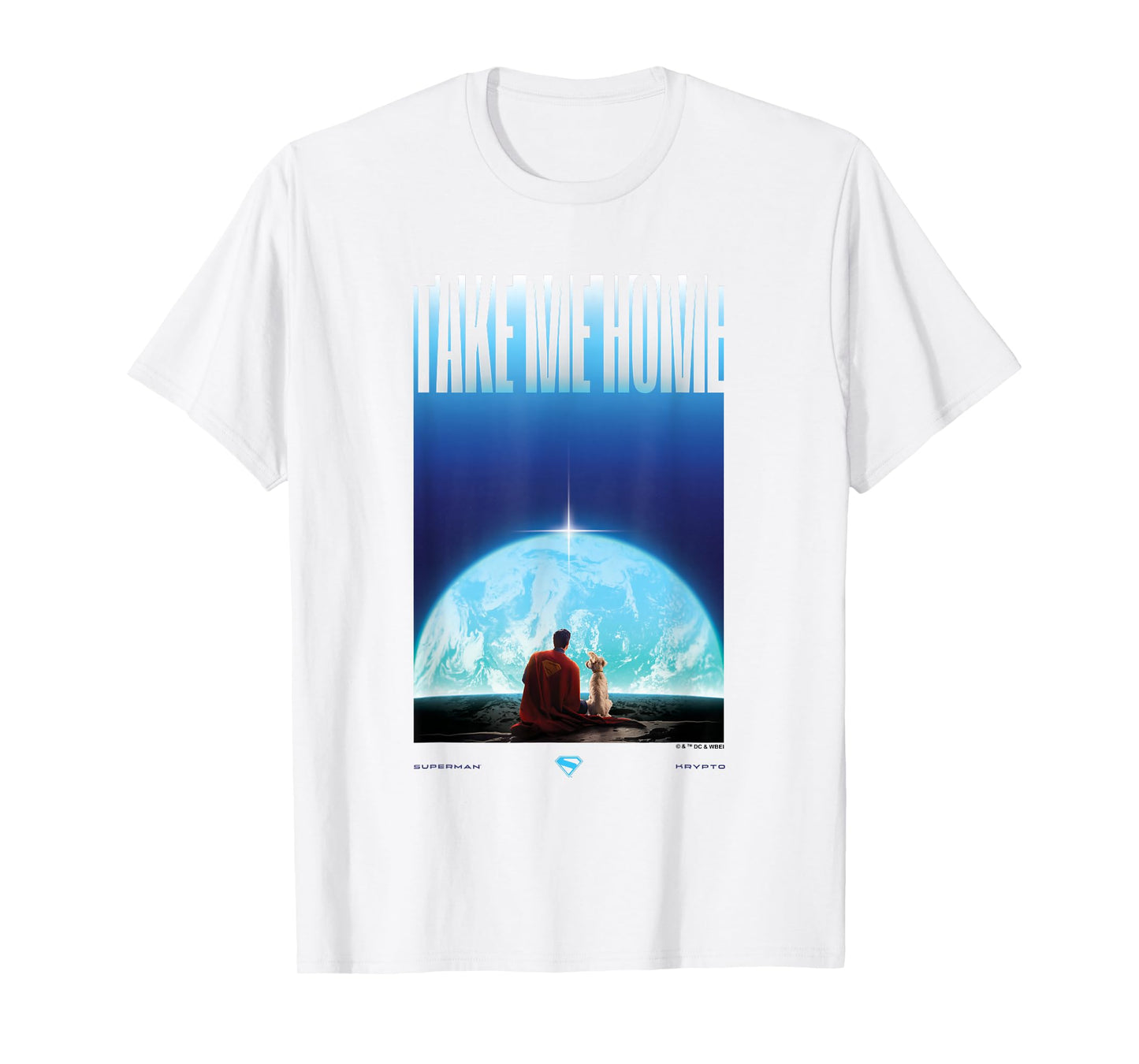 Superman (2025 Movie) Superman Krypto Earth Vertical T-Shirt