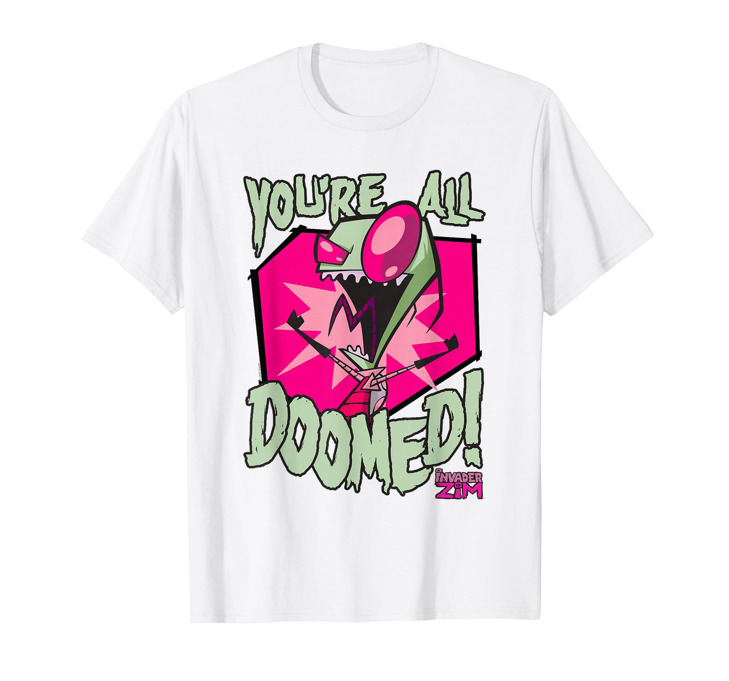 Invader Zim You're All Doomed Dark Humor Nickelodeon Cartoon T-Shirt