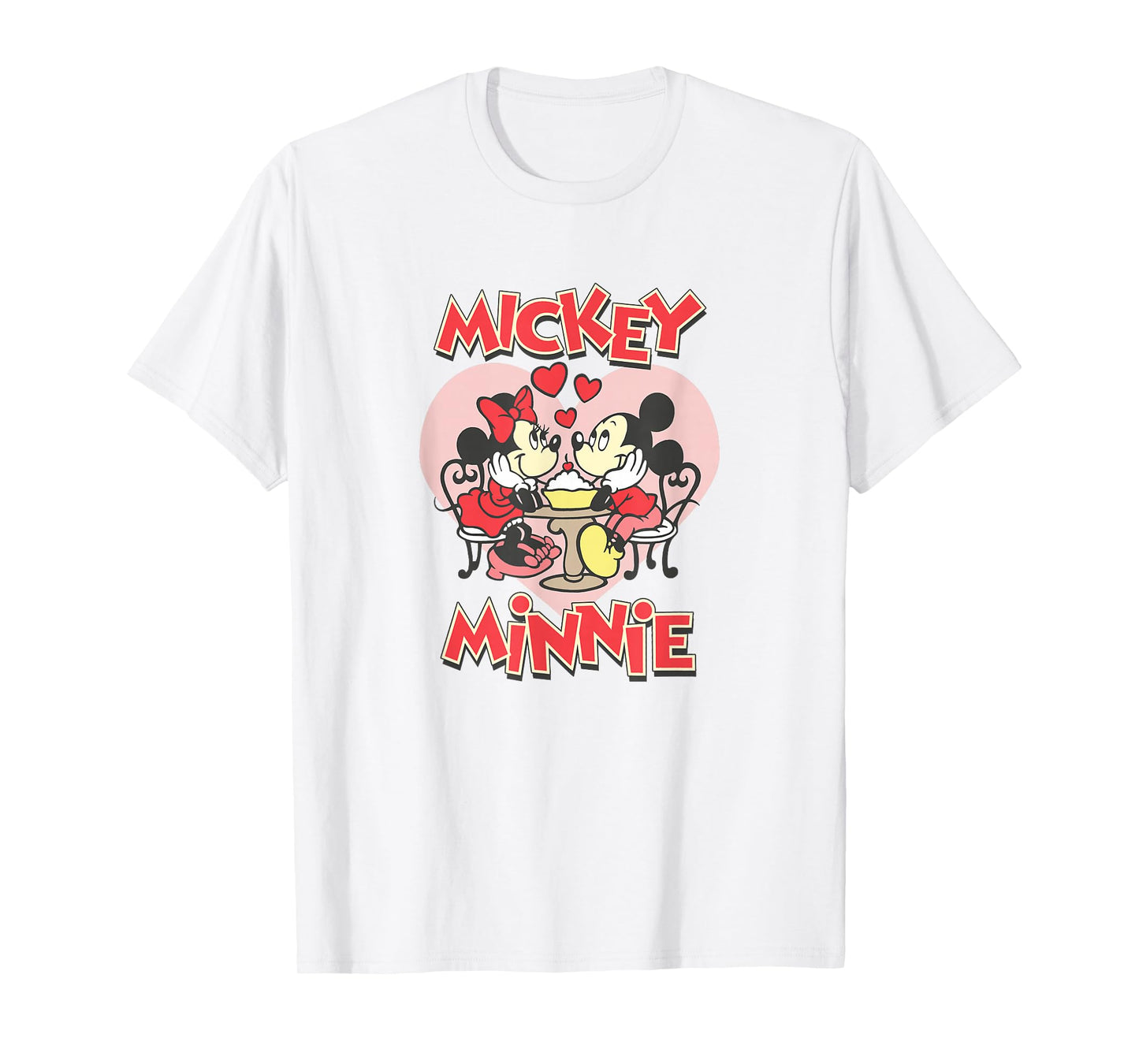 Disney Mickey Valentine's Day Mickey & Minnie Hearts T-Shirt