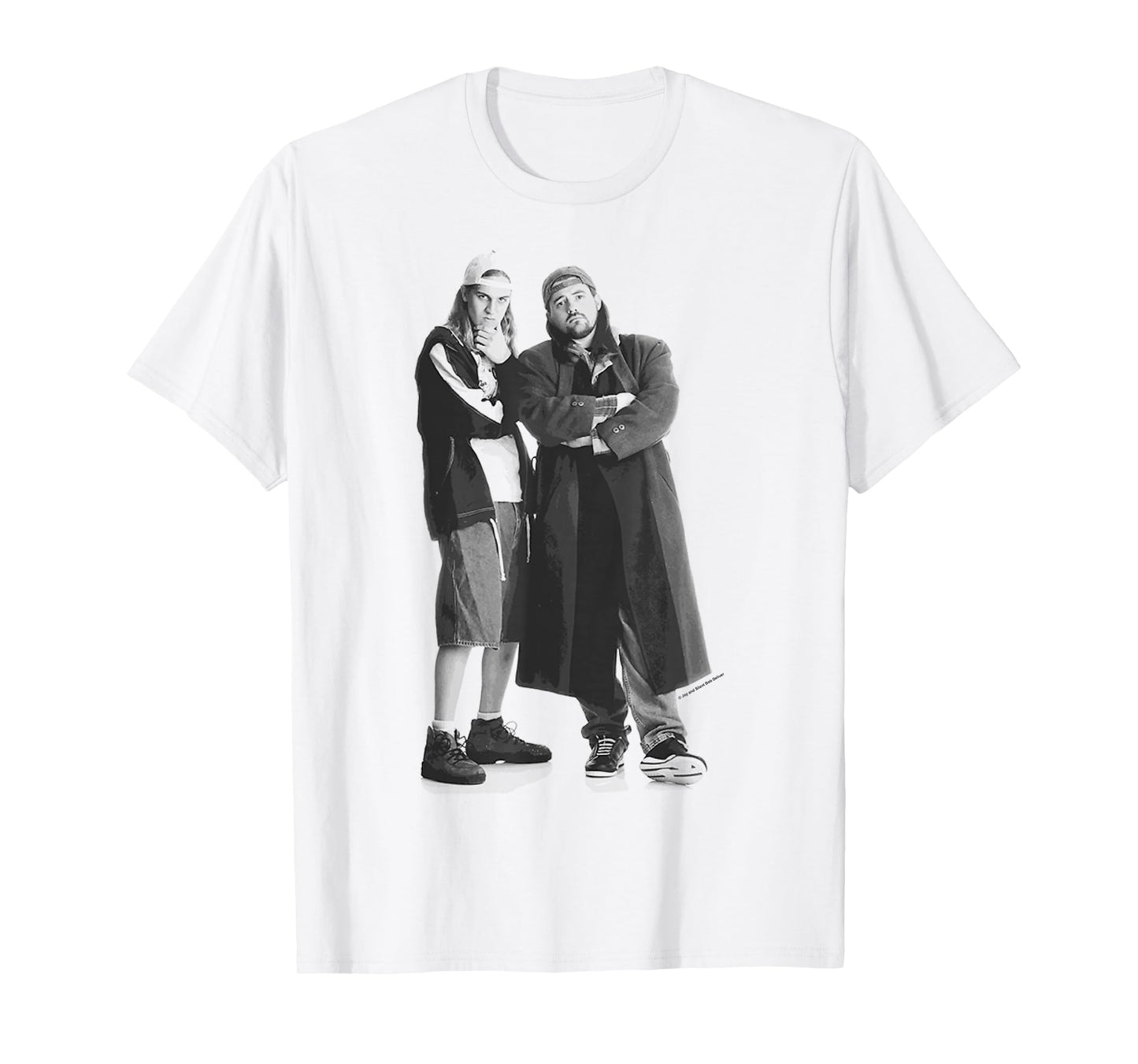 Jay & Silent Bob Black & White Standing Portrait T-Shirt