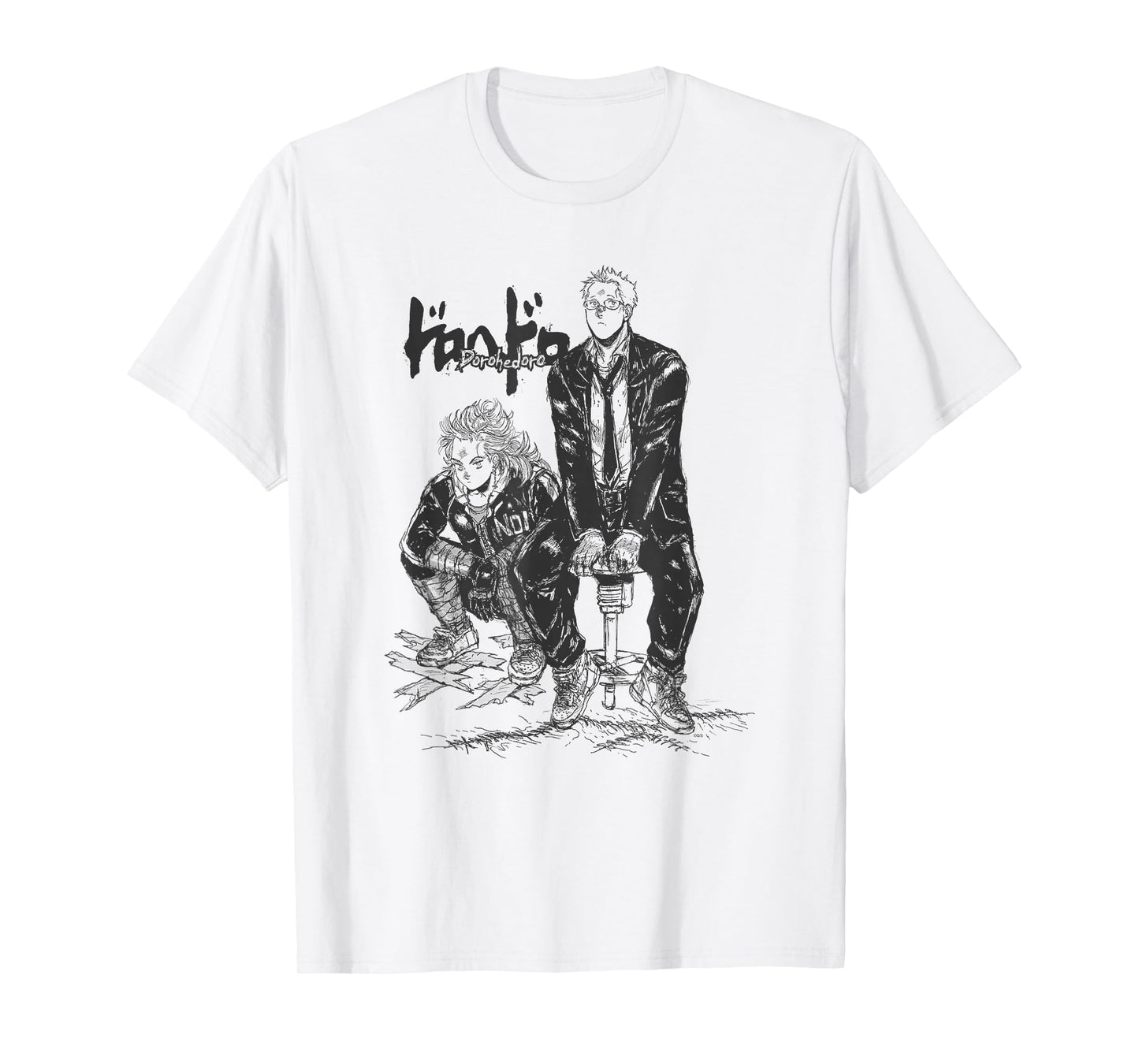 Dorohedoro Shin and NOI Logo Sketch Manga T-Shirt
