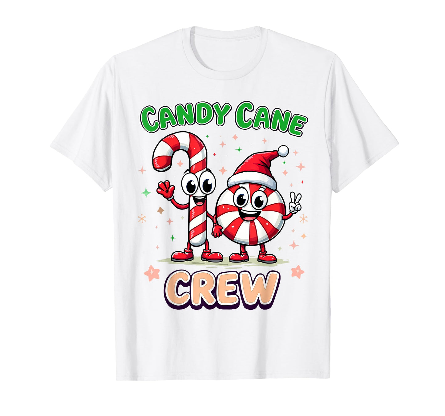 Candy Cane Crew Christmas Xmas Love Candy Boys Girls Kids T-Shirt