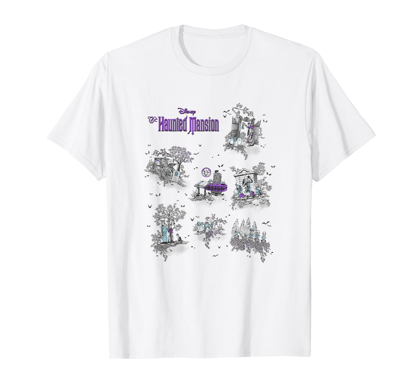 The Haunted Mansion Iconic Locations Collage Poster T-Shirt