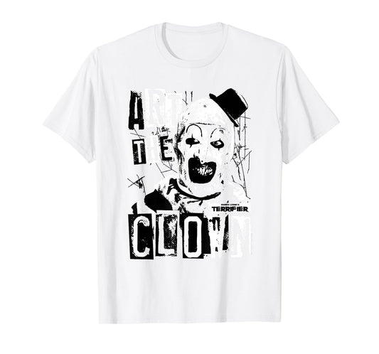 Terrifier Art The Clown Bloody Face High Contrast Horror T-Shirt