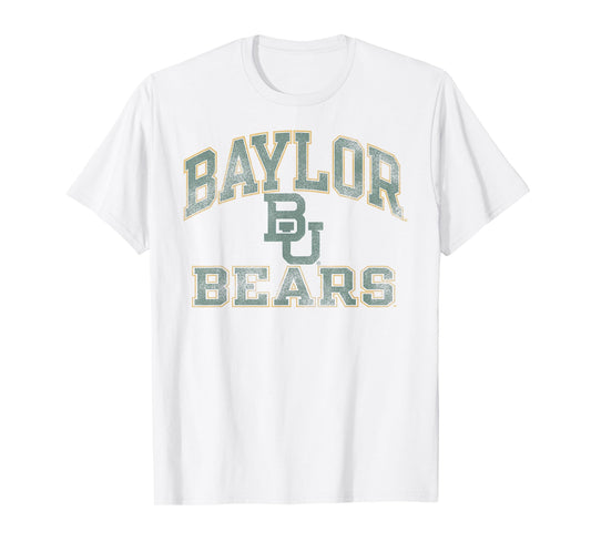 Baylor Bears Vintage Worn Gray Officially Licensed T-Shirt