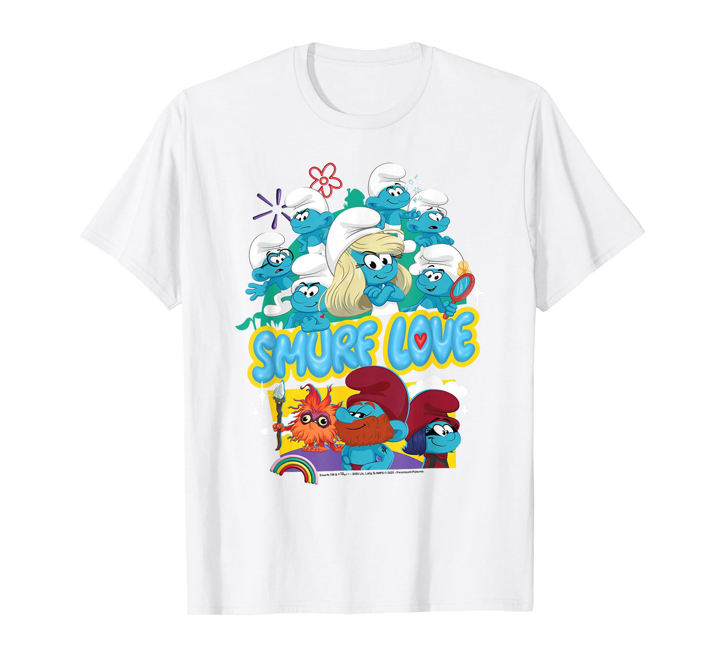 The Smurfs Movie Smurf Love Group Shot T-Shirt
