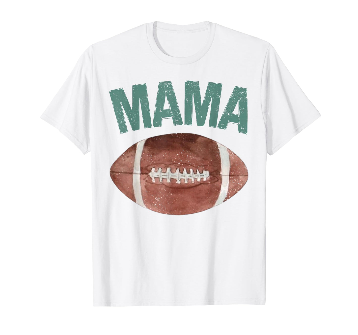 Mama of The 1 Year Old Football 1st Year Down Birthday Party T-Shirt