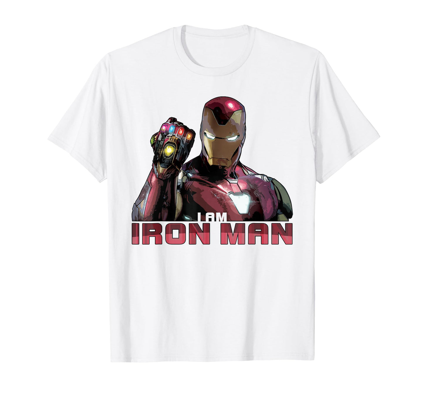 Marvel Avengers Endgame I Am Iron Man Movie Quote Portrait T-Shirt