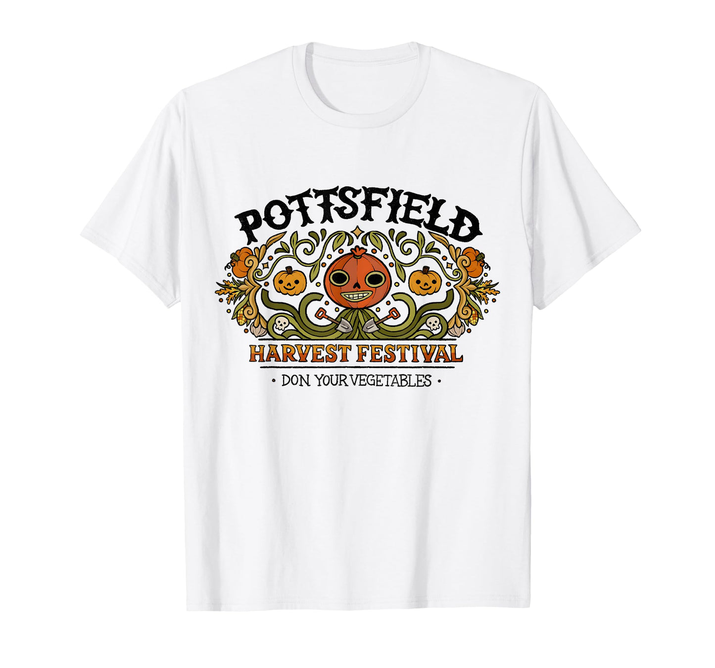 Spooky Pottsfield Harvest Festival Pumpkin Vibes Halloween T-Shirt