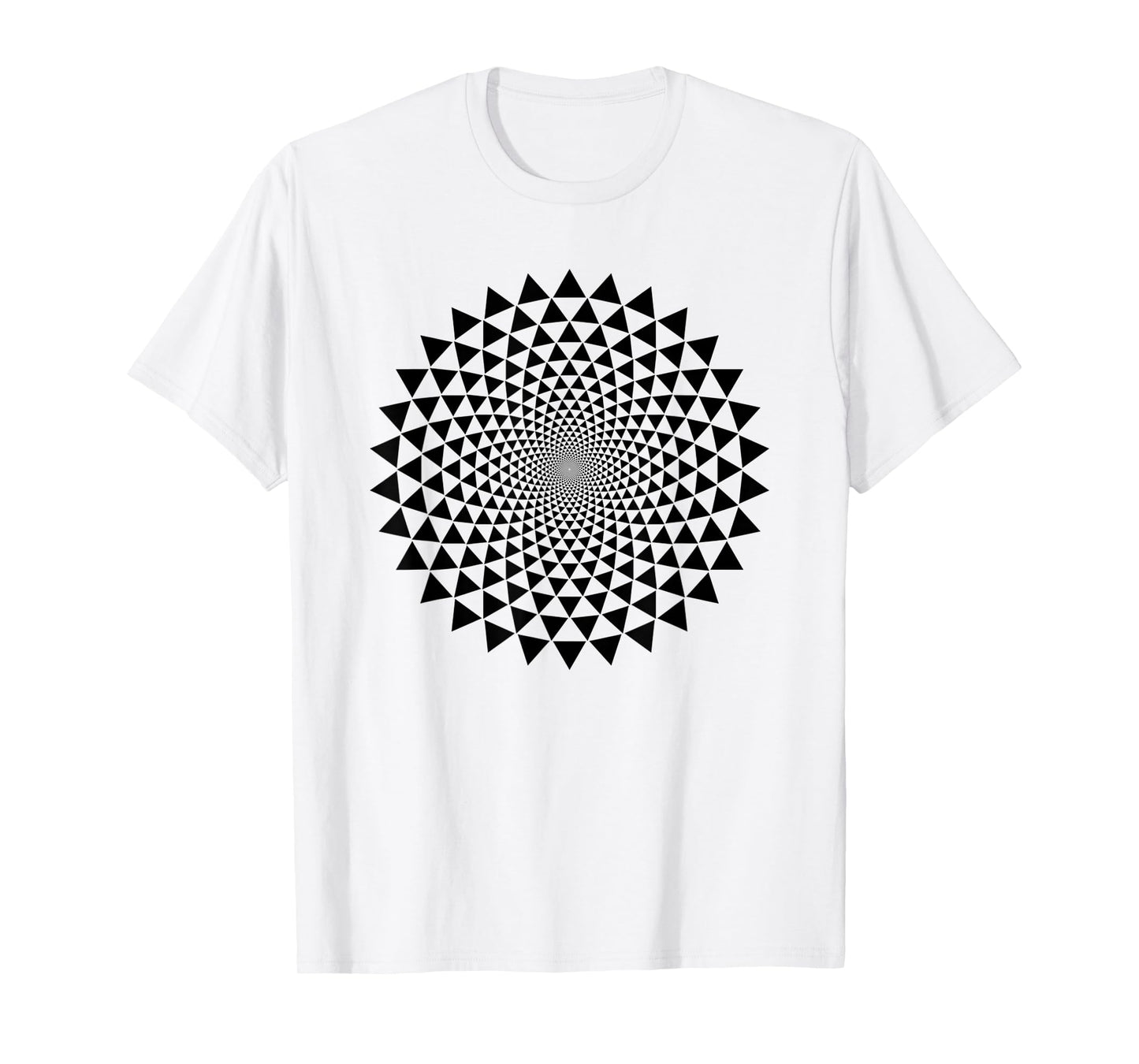 Vortex Optical Illusion Black Fun Artistic Graphics for T-Shirt
