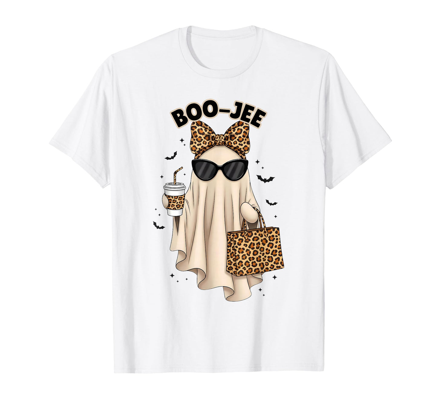 Boo JEE Boujee Ghost Halloween October Vibes Spooky Ghost T-Shirt