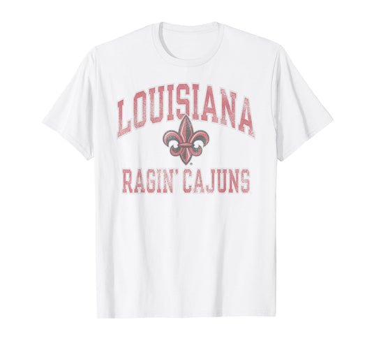 Louisiana Ragin' Cajuns Vintage Worn Gray T-Shirt