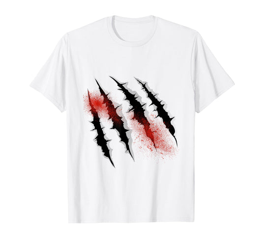 Dinosaur T rex Claw Marks For Halloween Boys Men Kids T-Shirt