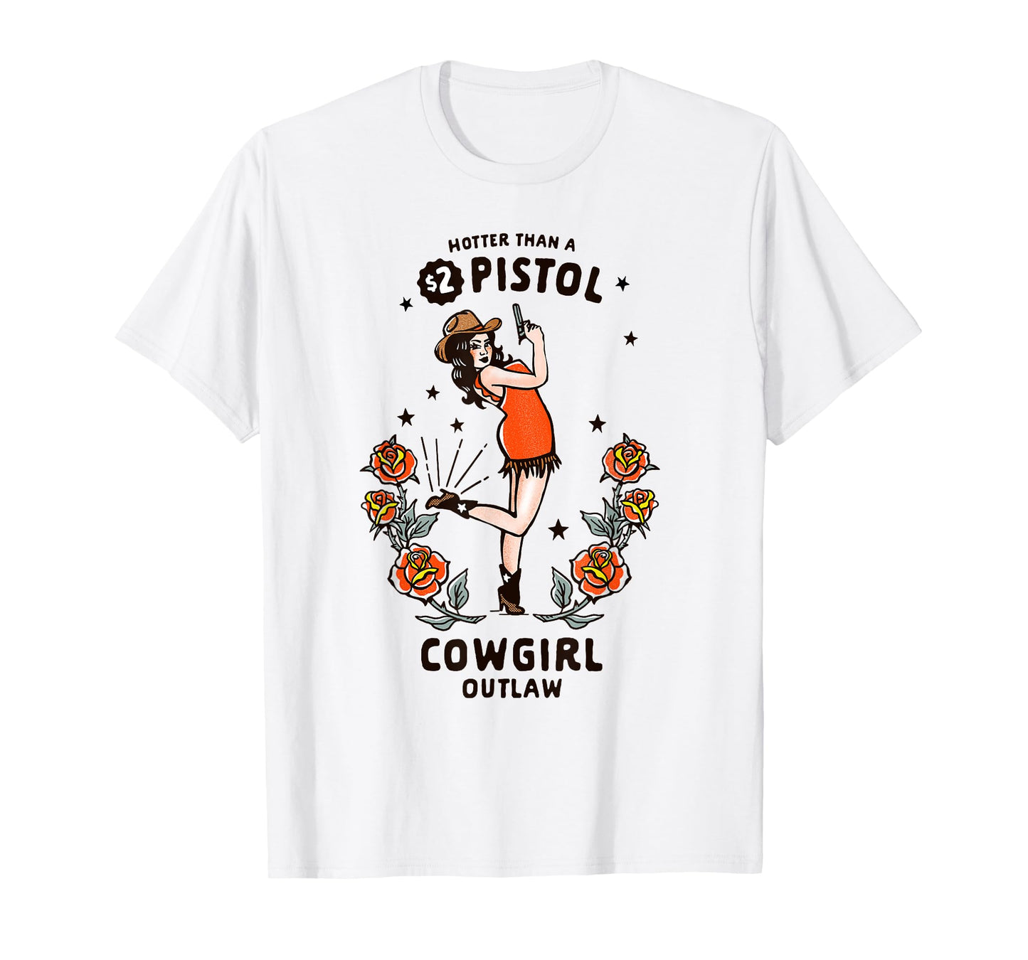 Cute Retro Western Cowgirl Outlaw Shirt: Best Gift For Women T-Shirt