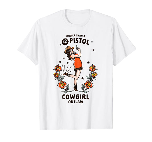 Cute Retro Western Cowgirl Outlaw Shirt: Best Gift For Women T-Shirt