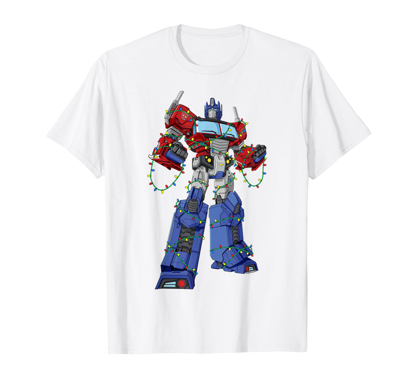 Transformers Optimus Prime Christmas Lights Wrap T-Shirt