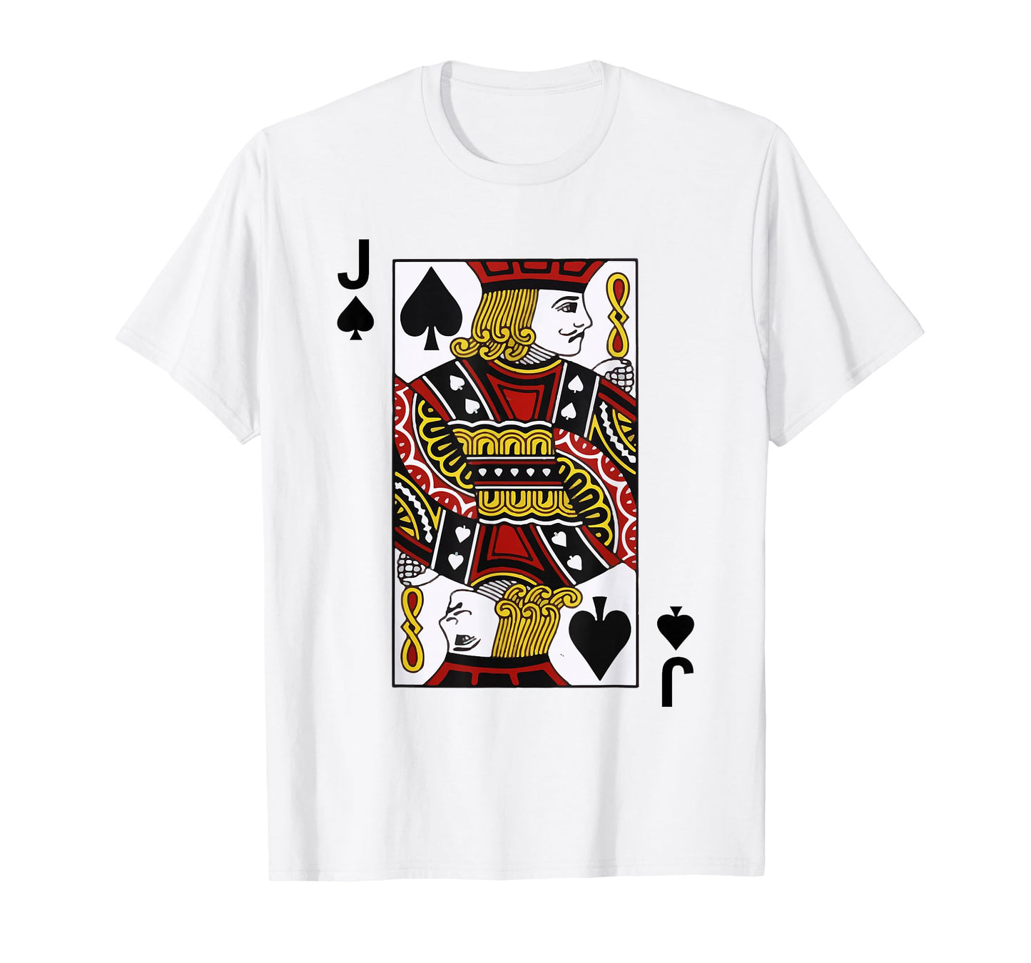 Jack of Spades Tshirt Blackjack Cards Poker 21 J Tee shirt T-Shirt