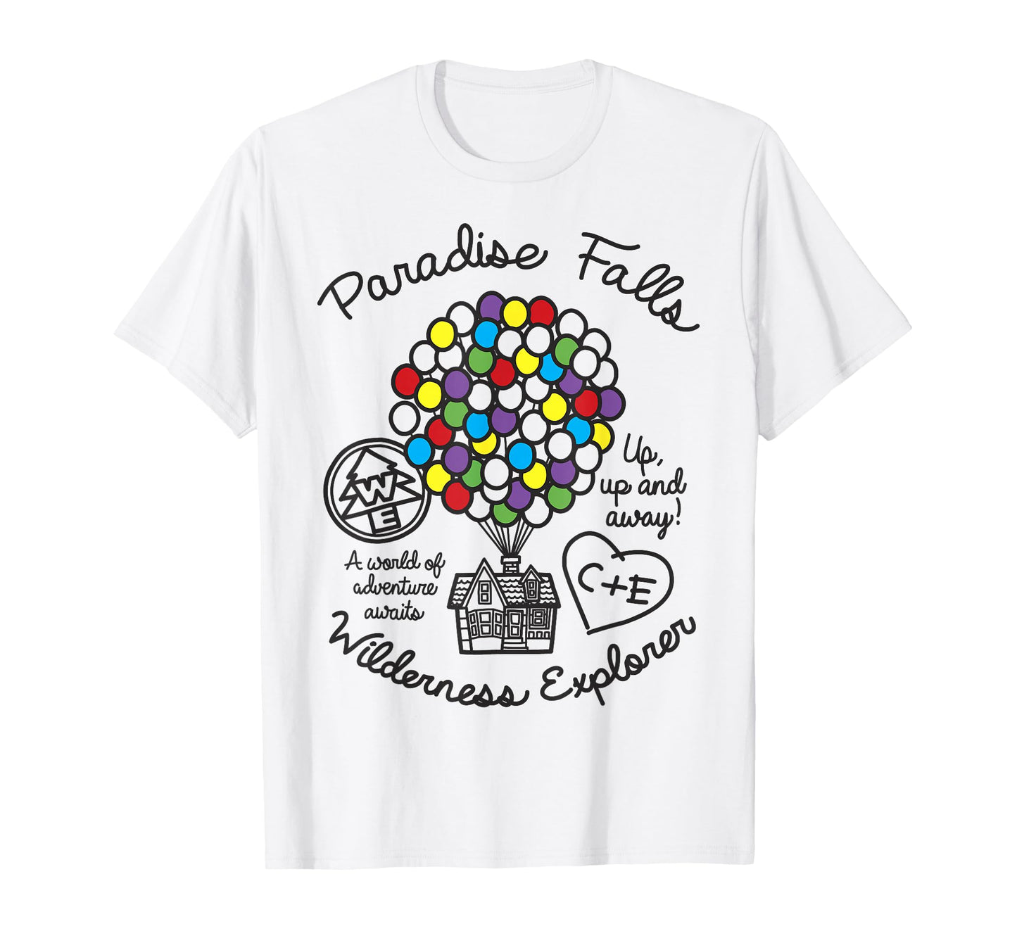 Disney Pixar Up Paradise Falls Wilderness Explorer Balloons T-Shirt