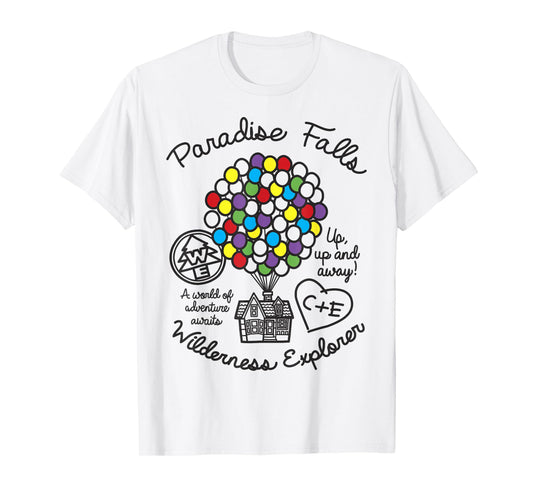 Disney Pixar Up Paradise Falls Wilderness Explorer Balloons T-Shirt