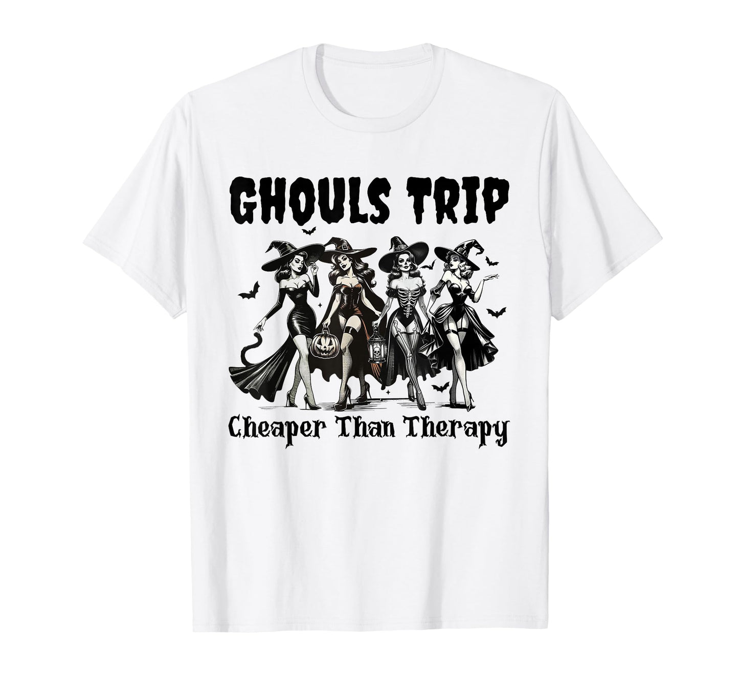 Vintage Ghouls Trip Cheaper Than Witch Therapy Halloween T-Shirt