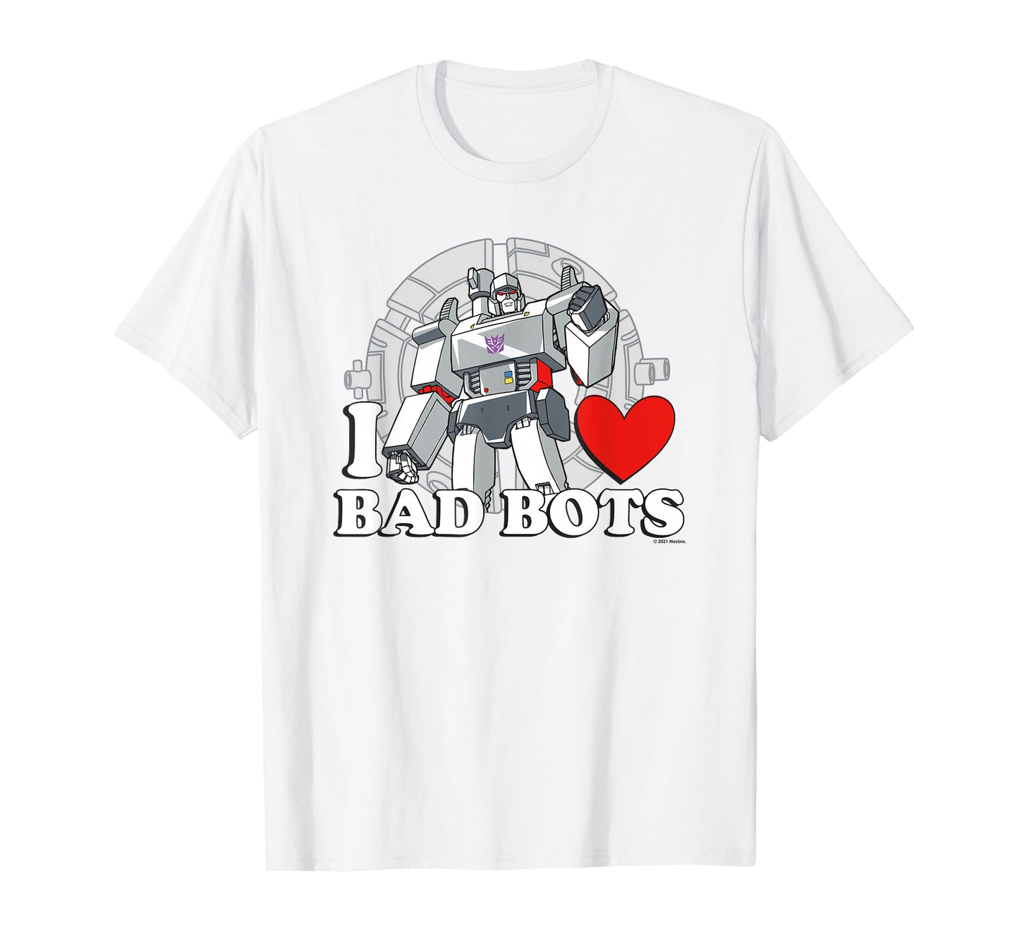 Transformers Valentine's Day Megatron I Heart Bad Bots T-Shirt