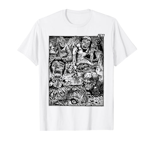 Vintage Zombie Night at the Cemetery The Living Dead T-Shirt