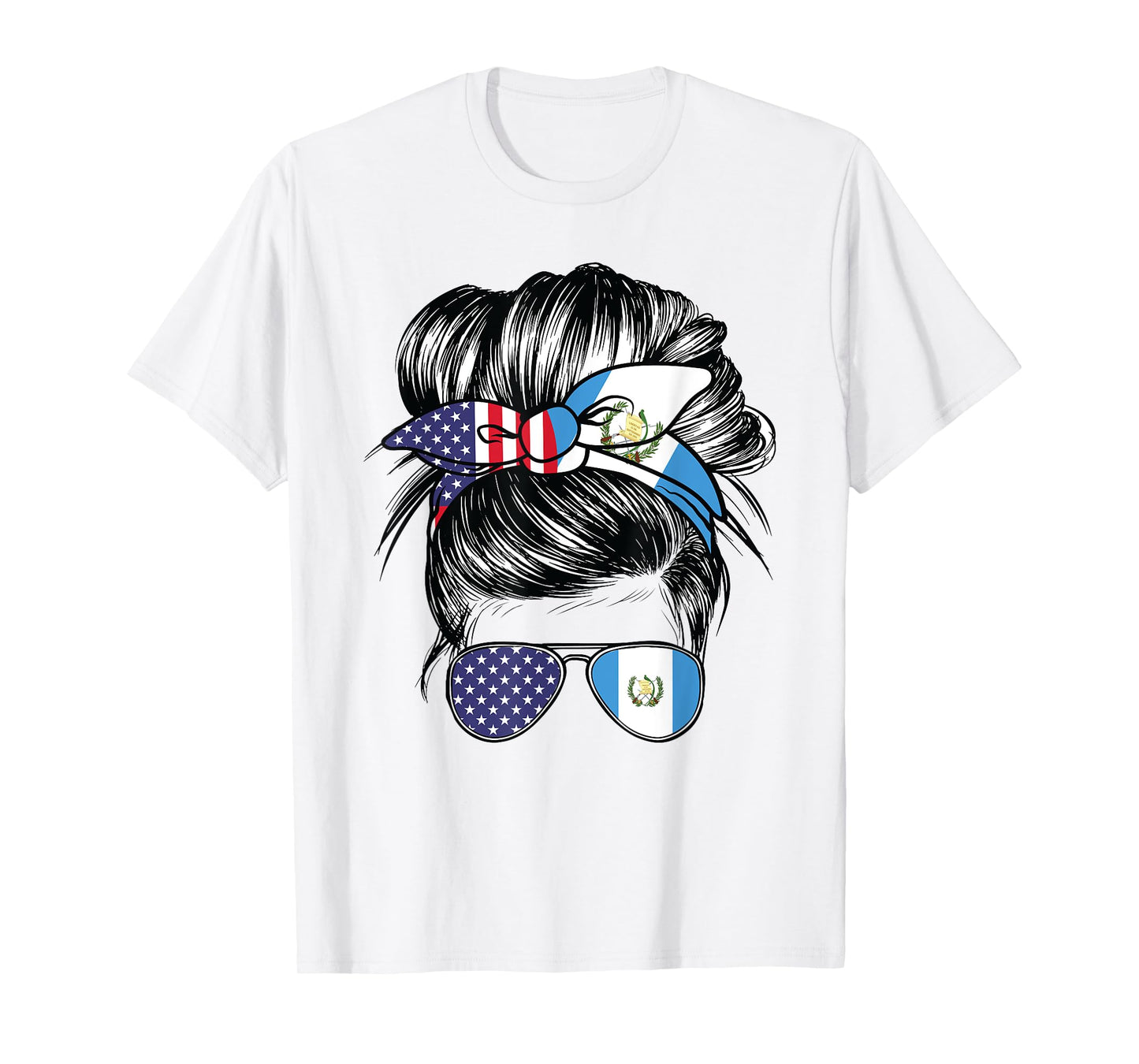 Guatemala Flag American Women Girl USA Heritage Guatemalan T-Shirt