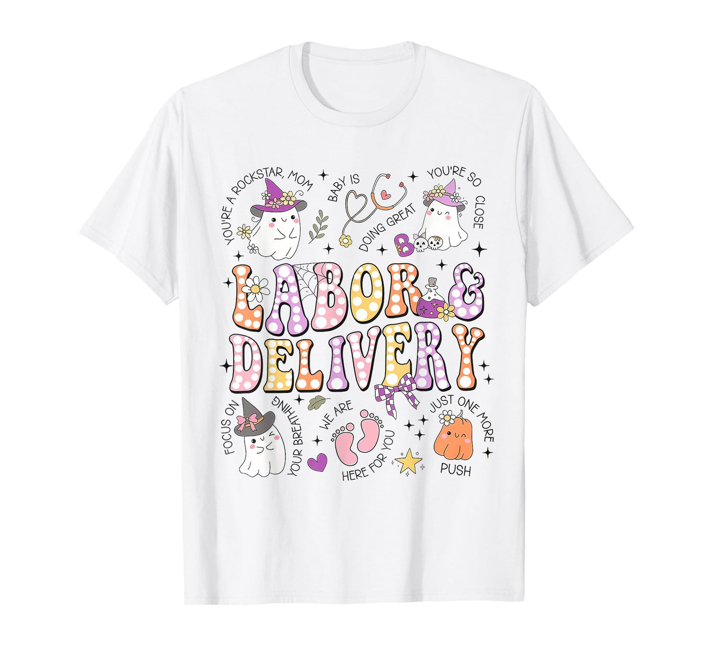 Halloween Labor And Delivery Nurse, Halloween L&D Nurse Tees T-Shirt
