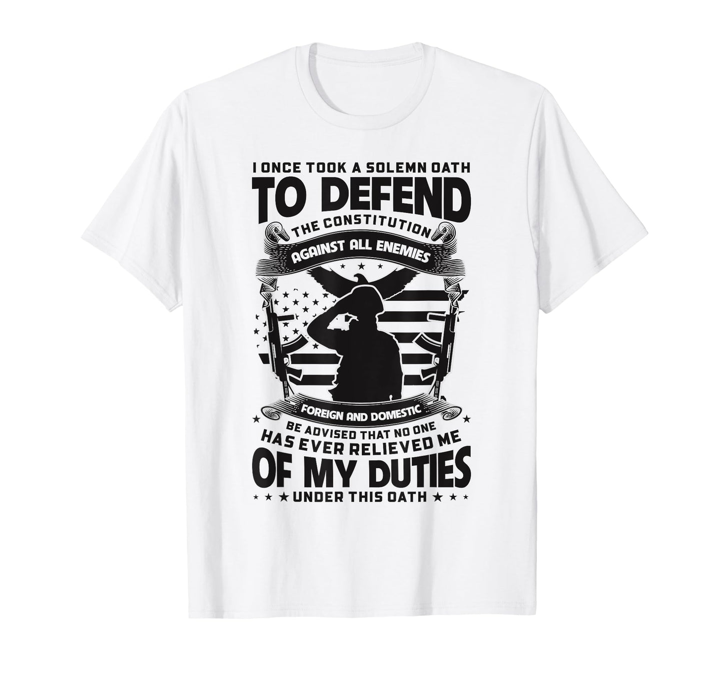 Patriotic Veteran American Oath Defend The Constitution T-Shirt