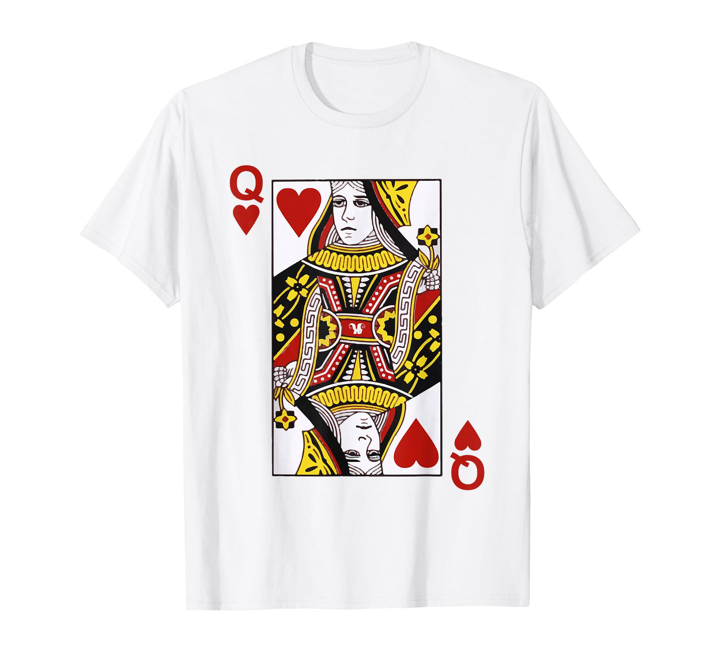 Queen of hearts Blackjack Cards Poker 21 Q Couple Matching T-Shirt