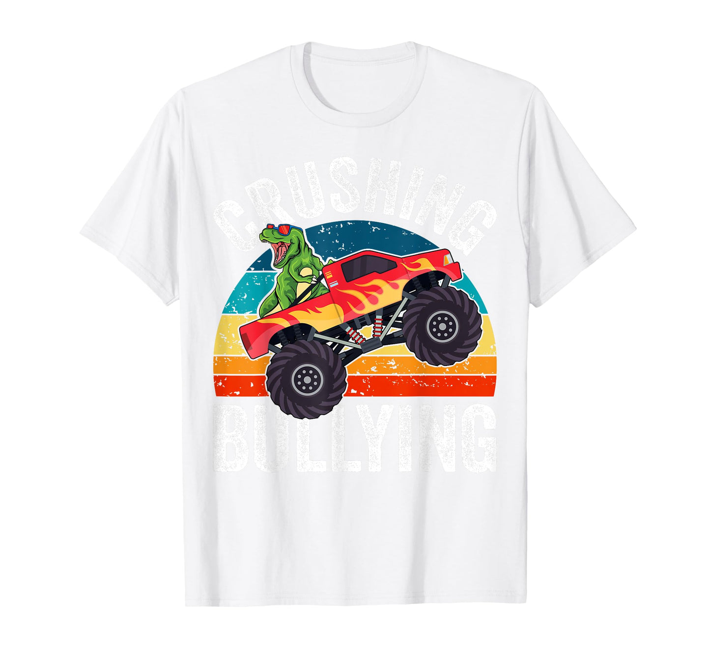 Crushing Bullying Monster Truck Kids Unity Day Orange T-Shirt
