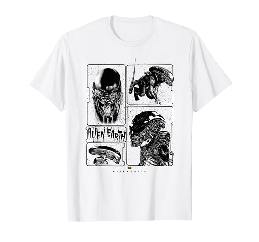 Alien: Earth Xenomorph XX121 Multi Pose Distressed Style T-Shirt