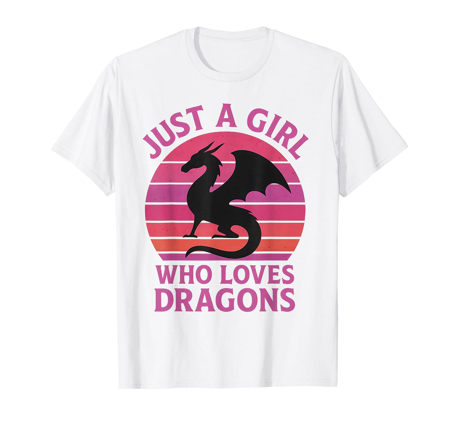 Just a Girl Who Loves Dragons Fantasy Princess Warrior Art T-Shirt