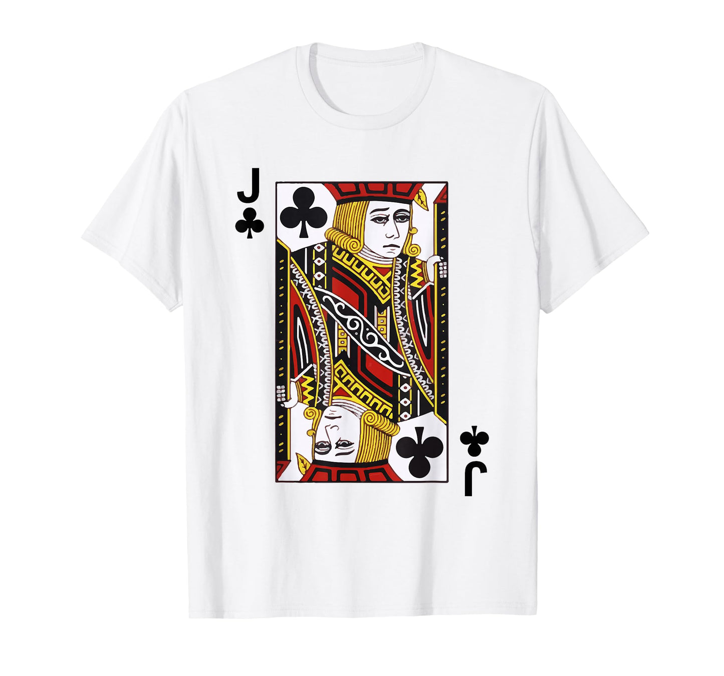 Jack of Clubs Tshirt Blackjack Cards Poker 21 J Tee shirt T-Shirt