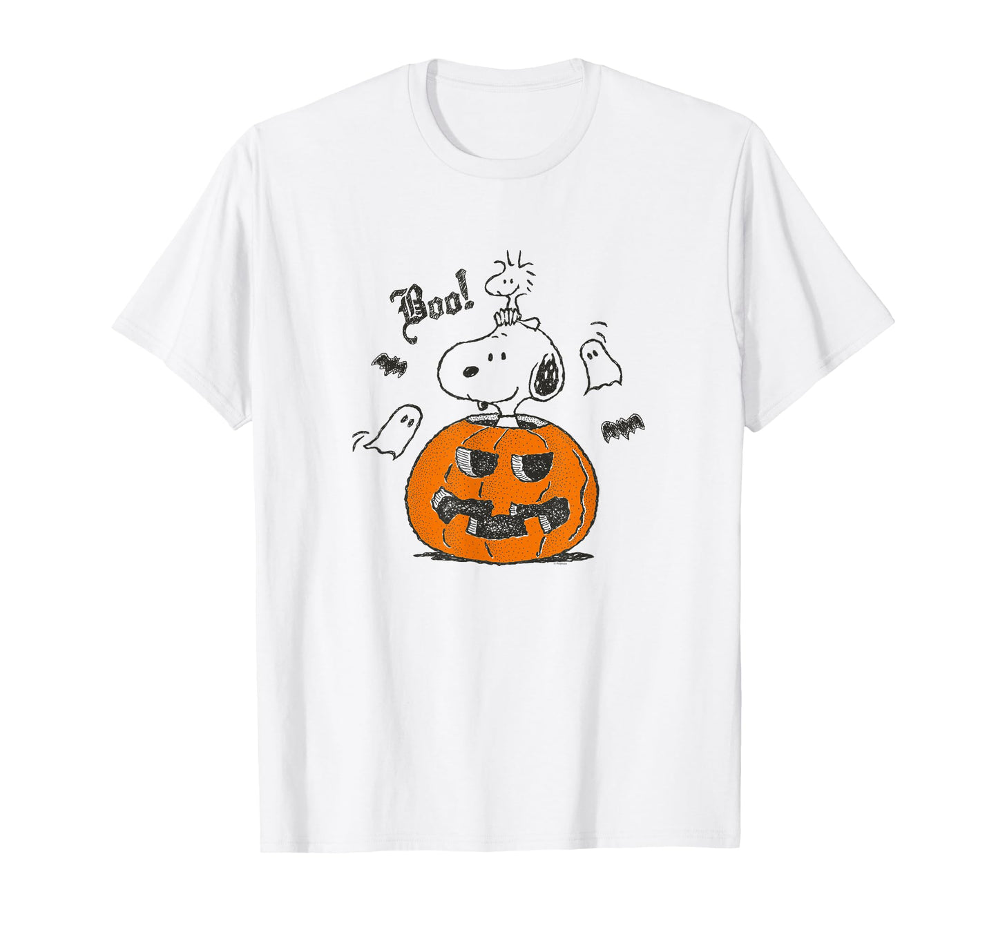 Peanuts - Snoopy Woodstock Halloween Pumpkin Boo T-Shirt