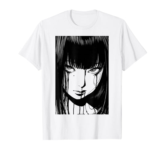 Creepy Japanese Anime Manga Horror | Pastel Goth Grunge T-Shirt