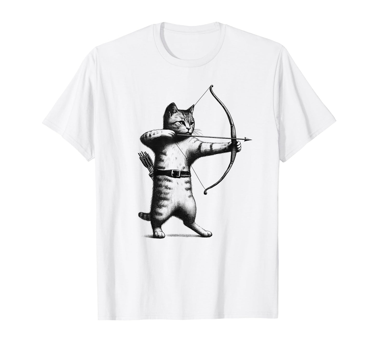 Vintage Archery Cat Kitten Lover Archery T-Shirt