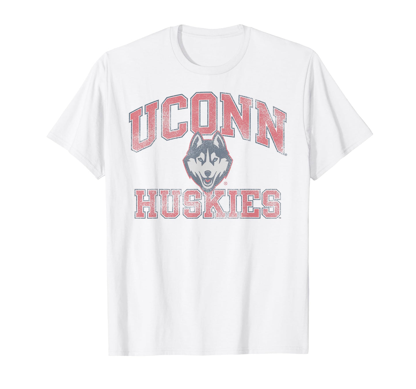 Connecticut Huskies Vintage Worn Gray Officially Licensed T-Shirt