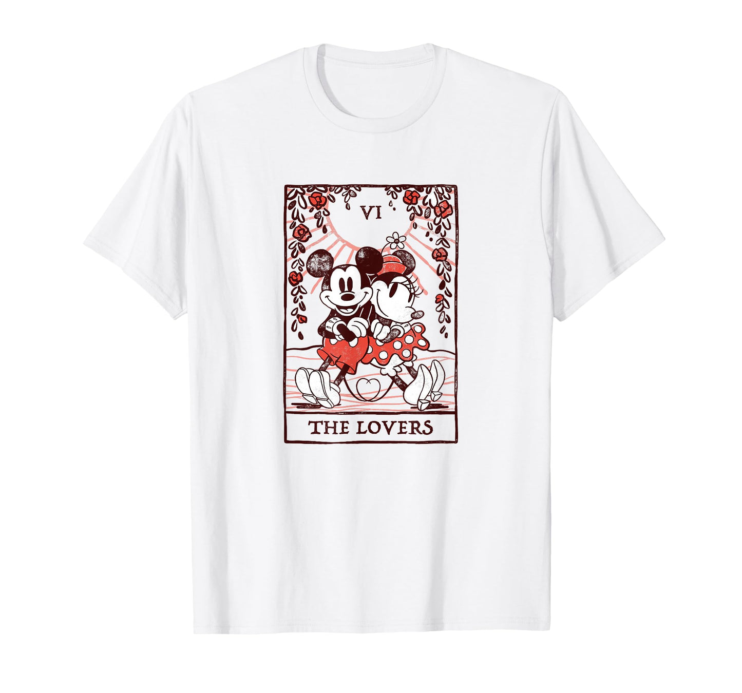 Disney Mickey and Friends Valentine's Day The Lovers Card T-Shirt