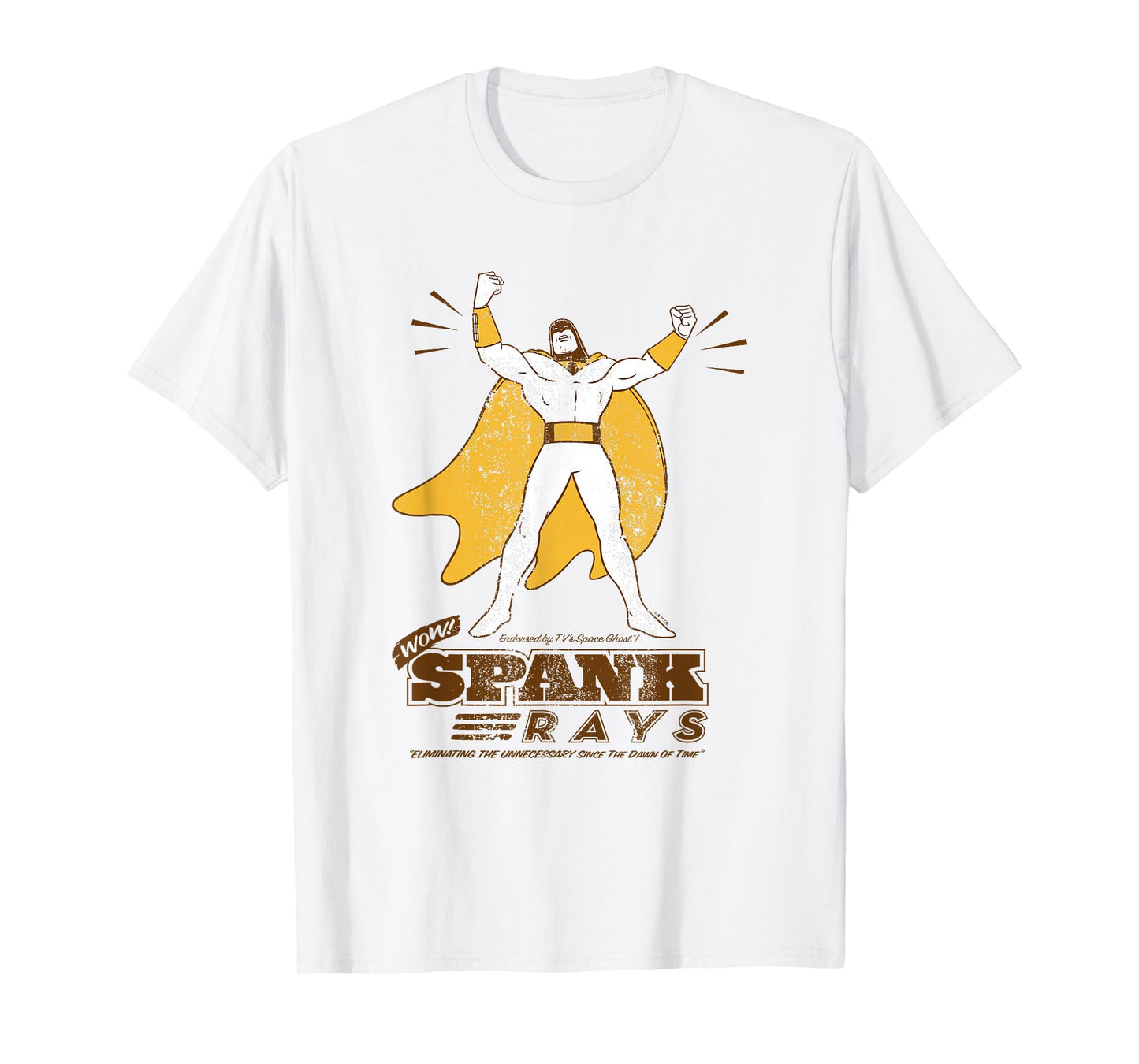 Space Ghost Vintage Spank Rays Distressed Superhero Pose T-Shirt