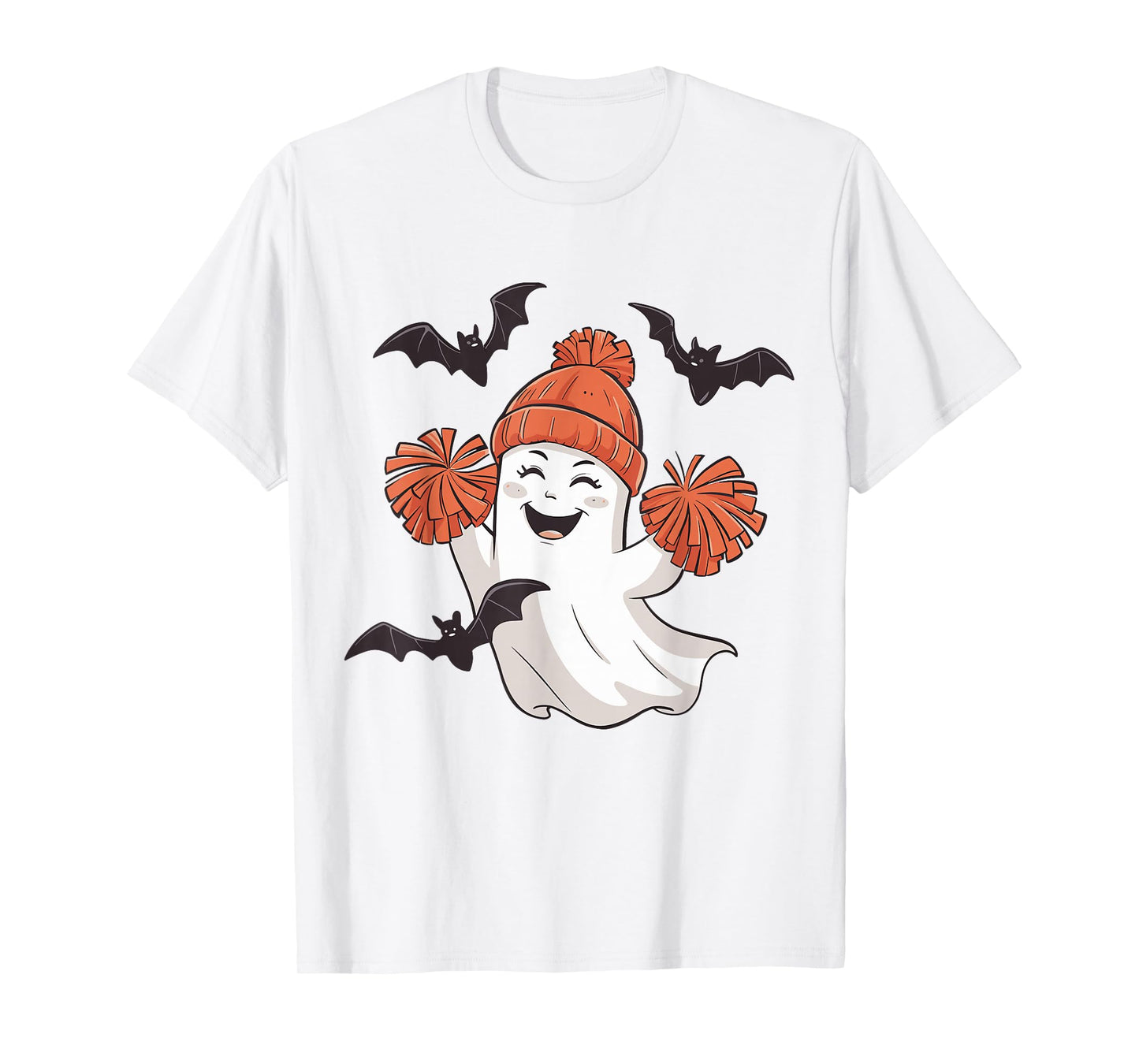 Funny Cheer Ghost Cheerleading Spooky Cheerleader Halloween T-Shirt