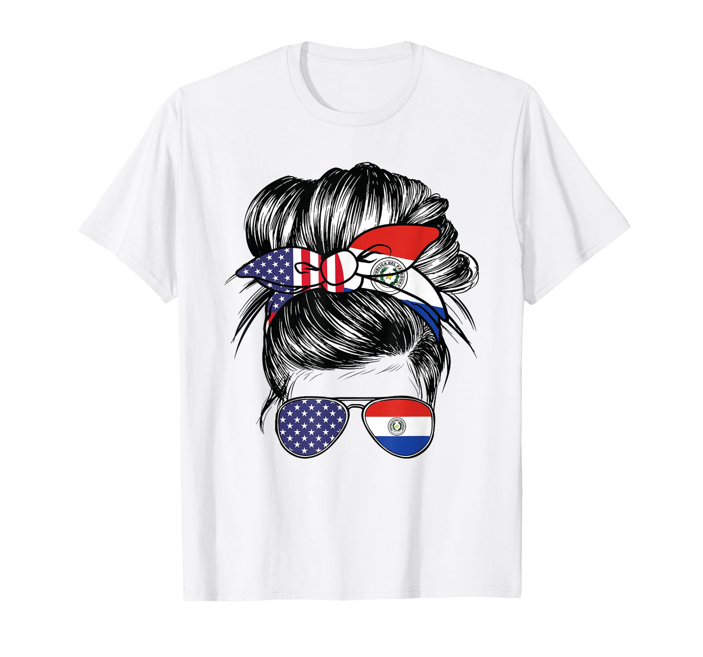 Paraguay Flag American Women Girl USA Heritage Paraguayan T-Shirt